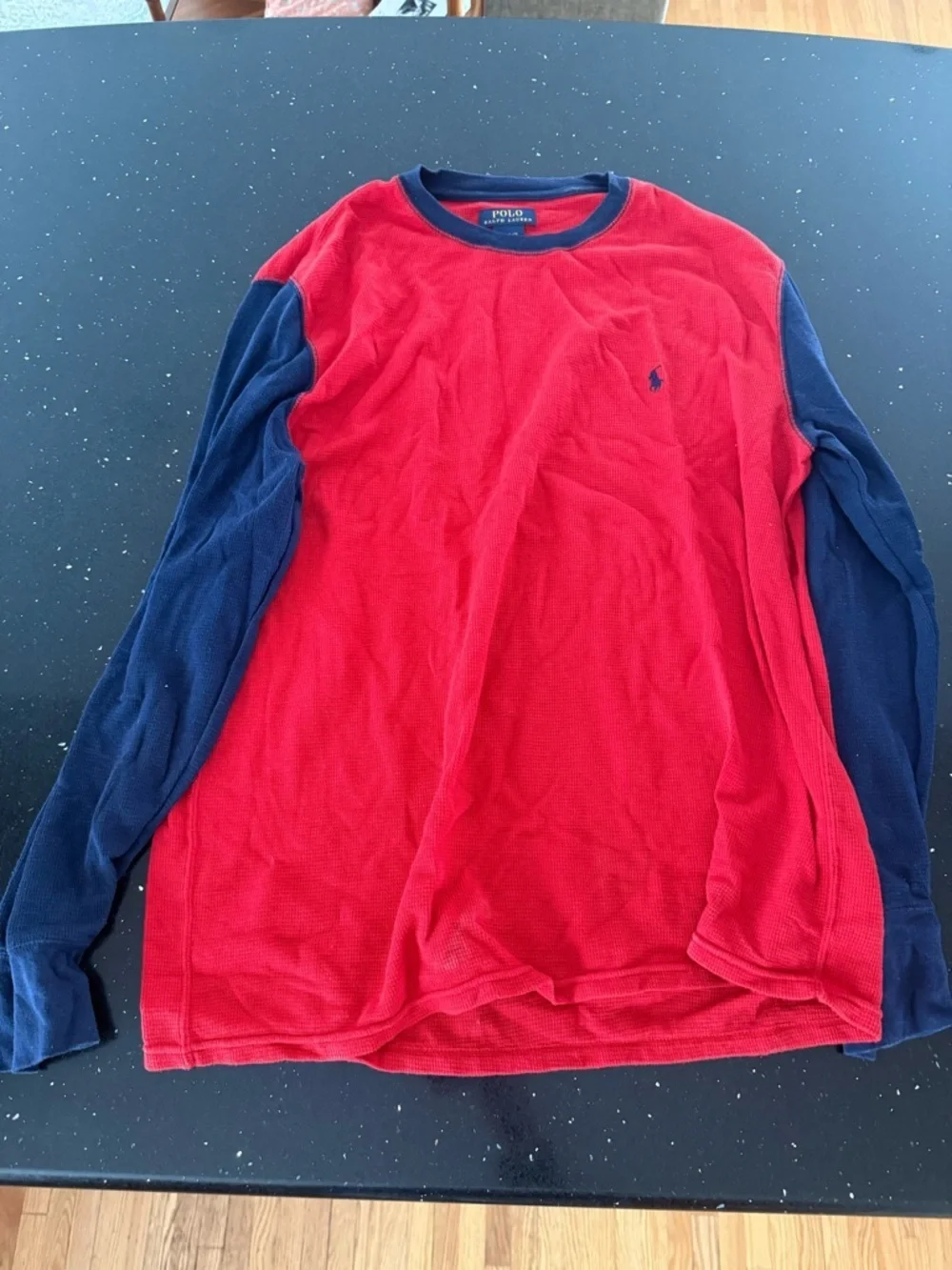 Polo by Ralph Lauren Red and Navy Long Sleeve Shirt